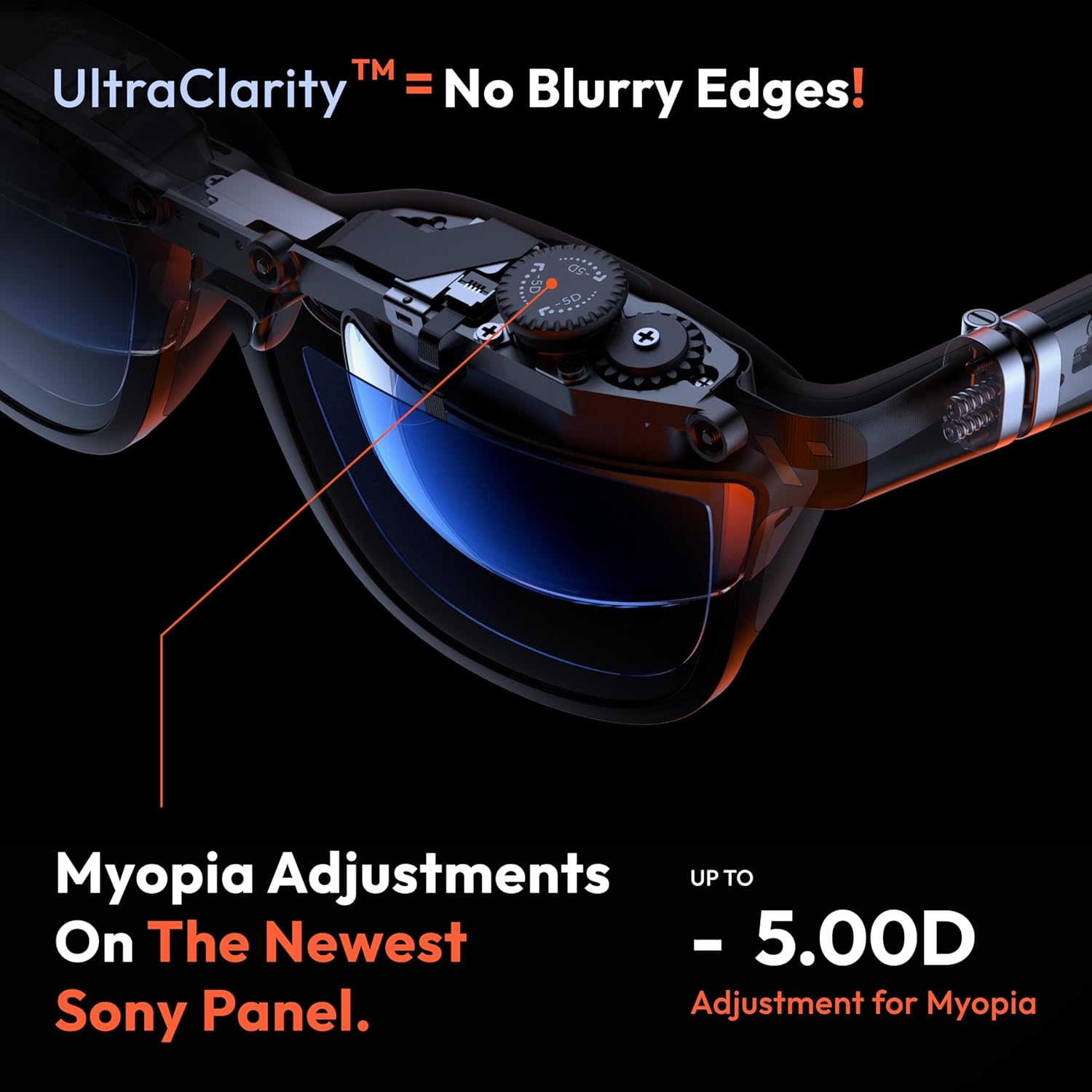 VITURE Pro XR/AR Glasses — 135" 120Hz 1000Nits UltraClarity Display, Harman Audio, Myopia Adjustments, Electrochromic Film, Smart Glasses for iPhone 16/15/Android/Mac/PC/Steam Deck/Gaming Consoles - Image 5