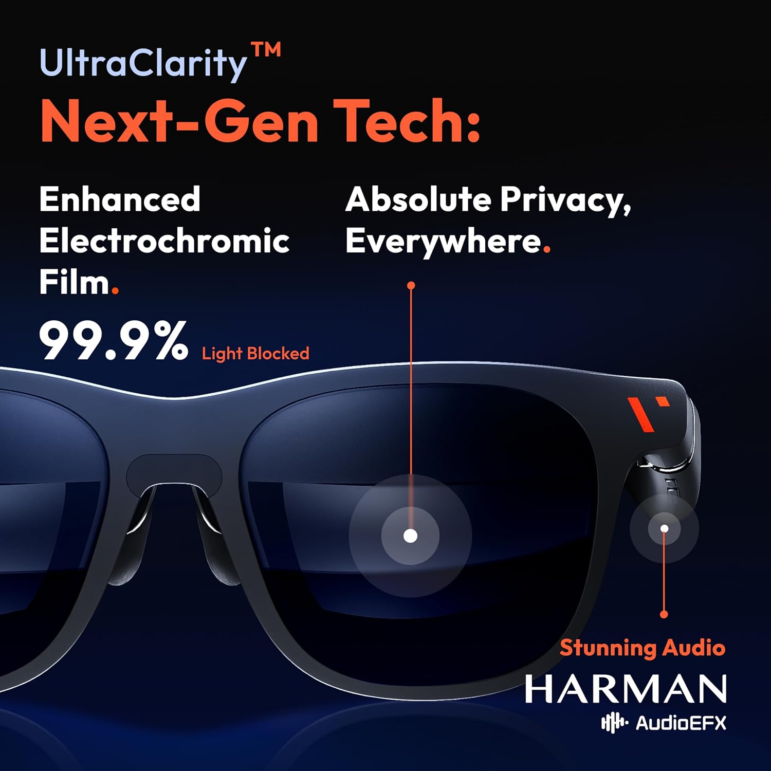 VITURE Pro XR/AR Glasses — 135" 120Hz 1000Nits UltraClarity Display, Harman Audio, Myopia Adjustments, Electrochromic Film, Smart Glasses for iPhone 16/15/Android/Mac/PC/Steam Deck/Gaming Consoles - Image 6